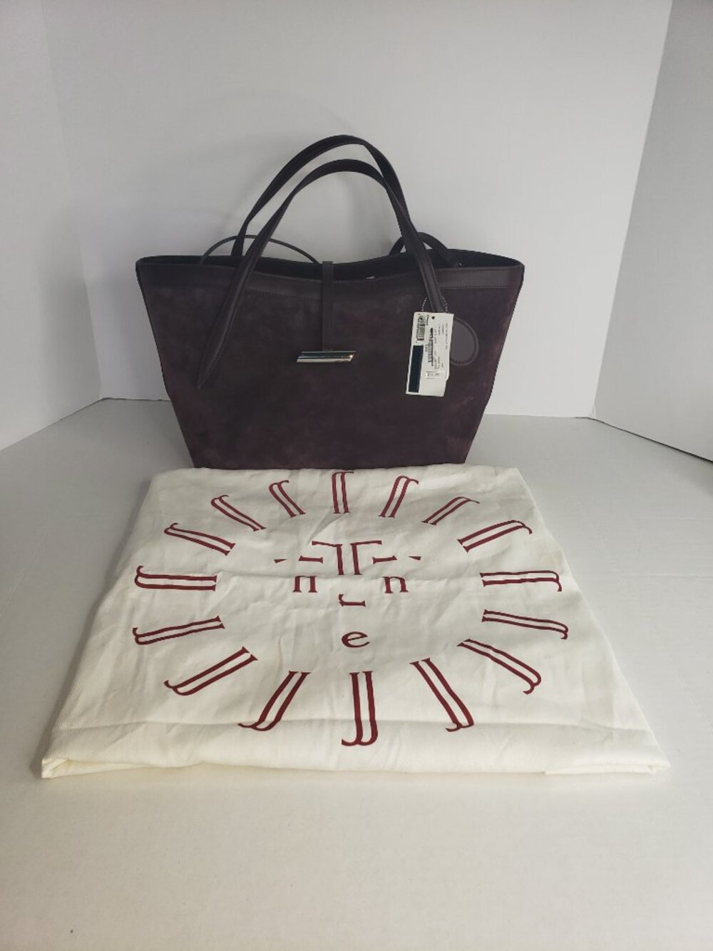 New LIFFNER Petite Penne Tote Suede Amarone - MSRP $695